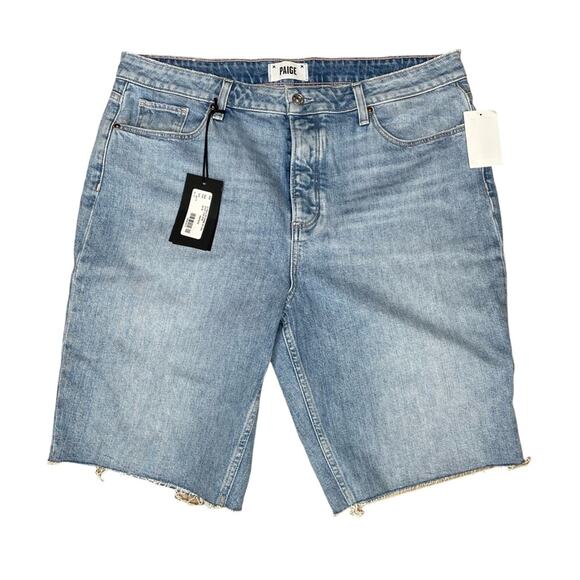 PAIGE Robbie High Rise Slim Bermuda Shorts Montague Women’s Sz 33 - Picture 1 of 6